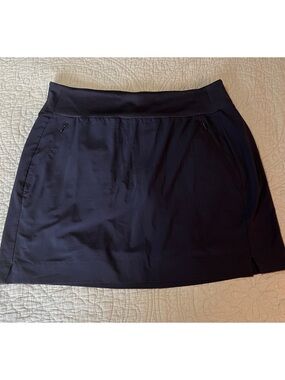 Athleta Black Athletic Skort with Zip Pockets